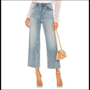 Free people button fly wide leg jeans 29 high rise